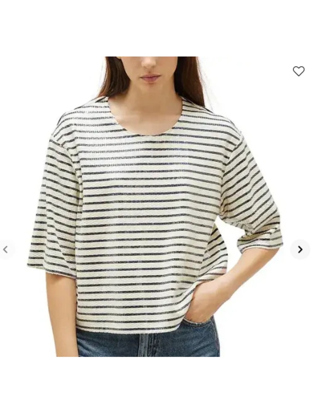 Marella Sport 'Gardone' Sequined Striped Top - size Large NWOT